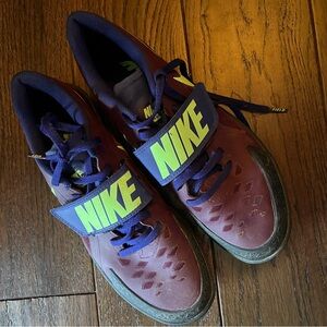 Nike Purple and Yellow Athletic Shoes for Dynamic Performance